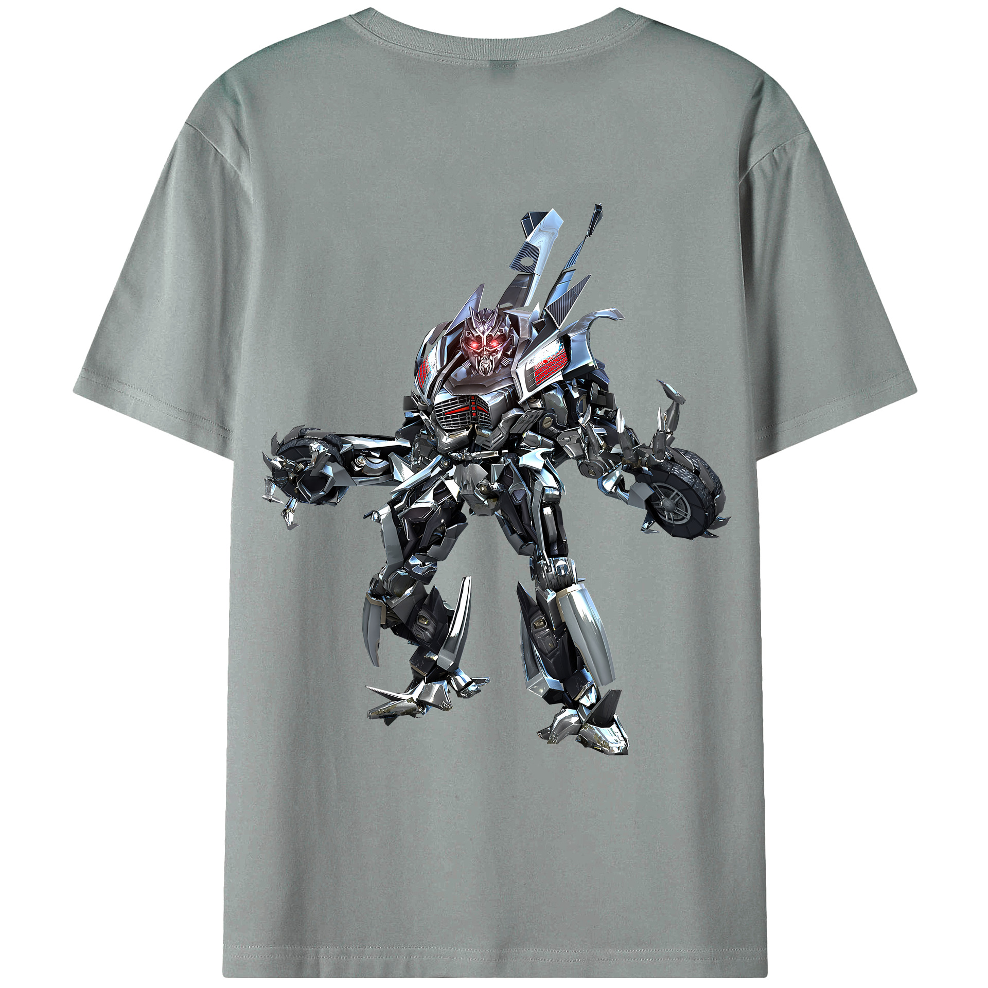 （画像用） Transformers トランスフォーマー 綿100％ メンズ半袖Tシャツ（バックプリント） 通気性